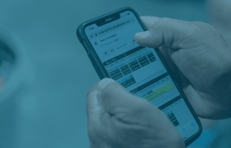 Saas on a phone screen held in a customer's hands