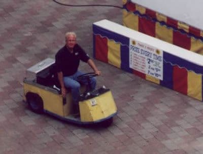 Article image Photo of Bill Certain on his work cart